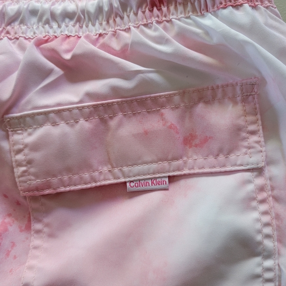 Calvin Klein Pink Tie-Dye Swim Shorts Size L - Picture 2 of 7